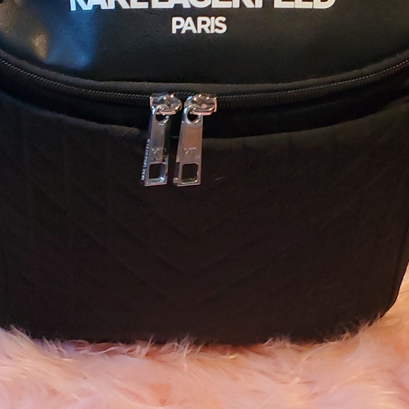 Karl Lagerfeld Black Backpack with Silver Zippers main image 6